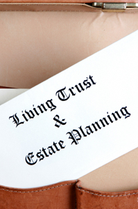Photo of a living trust document