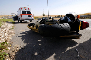 Photo of a motorcycle accident