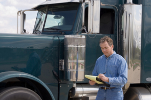 Photo of a truck driver