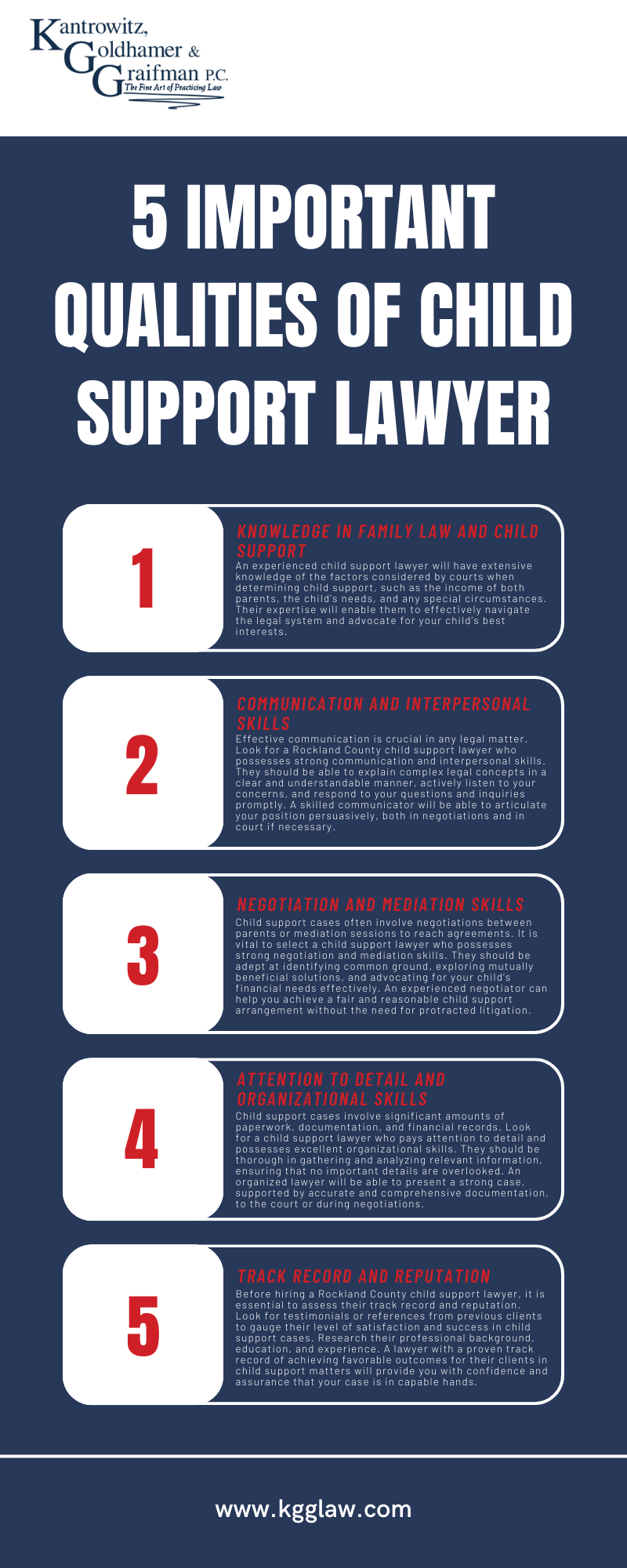 5 Important Qualities Of Child Support Lawyer Infographic