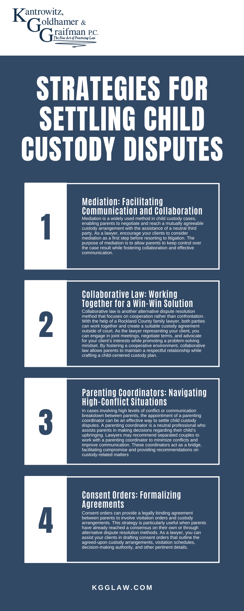 Strategies For Settling Child Custody Disputes Infographic 