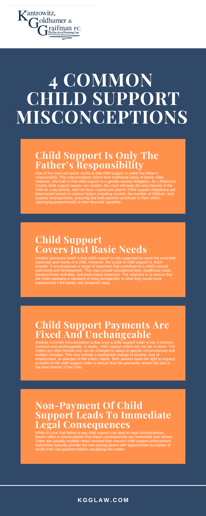 4 Common Child Support Misconceptions Infographic