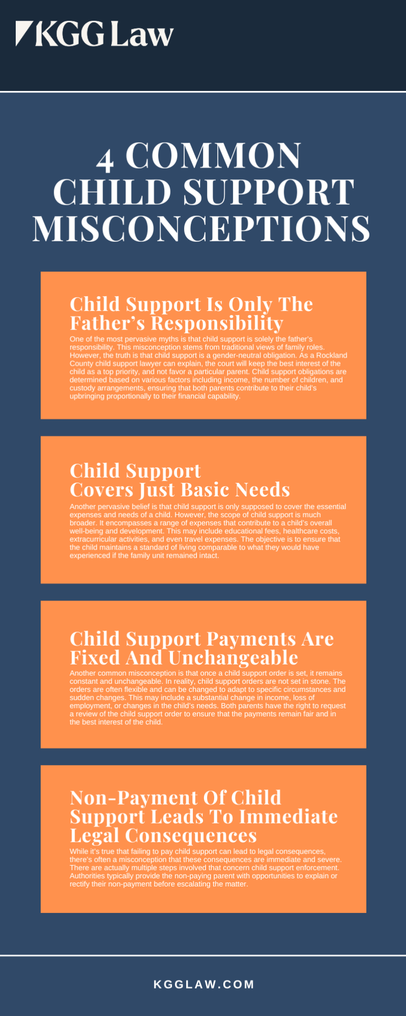 kgg law infographic - child support misconceptions